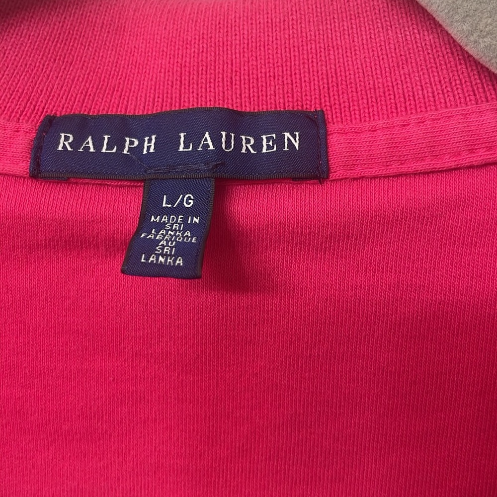 Bright pink polo shirt size L - Picture 3 of 4